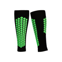 Chaussettes de compression sans pieds en nylon pour la course et l'entraînement, avec tubes alvéolés OEM, manchon de compression pour mollets