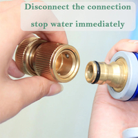 1 pièce 16mm 1/2 3/4 adaptateur de tuyau d'arrêt connecteur d'eau réparation laiton cuivre pour tuyau tuyau accessoires d'arrosage de jardin joint de couplage