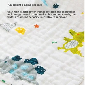 Toalla <span class=keywords><strong>de</strong></span> Baño Cuadrada para Bebé, 30x30cm, Ecológica, <span class=keywords><strong>de</strong></span> Algodón Suave, con Estampado <span class=keywords><strong>de</strong></span> Dibujos Animados, Personalizable, 300gsm, para Uso Doméstico - Product Image 3