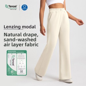 <span class=keywords><strong>Pantaloni</strong></span> da Yoga in Modal Effetto Sabbia per Donne, Vita Alta, Vestibilità Comoda, per Corsa, Sport e Fitness - Product Image 1