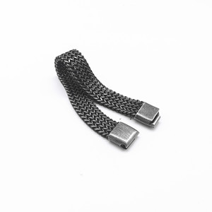 Yunnique – Bracelet à fermoir magnétique en acier titane noir, design géométrique, bijoux unisexes à la mode, cadeau - Product Image 2
