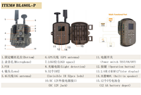 Caméras de surveillance avec capteur CMOS 12MP, GPS 4G, étanches IP66, écran 2,0 pouces, vidéo 1080P, configuration via application pour la faune et la chasse