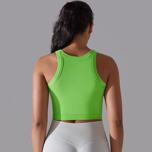 Haut de sport décontracté sans bretelles en tricot pour femme, sexy, basique, une pièce, soutien-gorge sans couture, sans armatures, respirant, couleur unie - Product Image 3