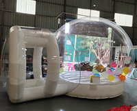 Nouvelle arrivée transparent gonflable rebondissant trampoline maison à bulles avec des ballons pour la promotion et la fête d'enfants