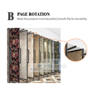 Support métallique rotatif personnalisé pour papier peint mural, présentoir coulissant pour carreaux de céramique et pierres - Présentoir Boya pour utilisation en showroom