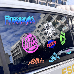 Personnalisé toutes lettres dessin animé voiture décalcomanies autocollants vinyle voiture porte autocollants étanche voiture côté bannière autocollants pour les entreprises - Product Image 6