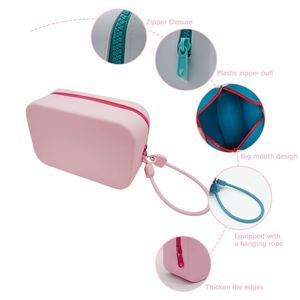 Silicone <b>Makeup</b> Bags <b>Box</b> Large Capacity Custom Logo Waterproof Handbag Pouch Coin Purse Home Decor Cosmetic Case - Product Image 3