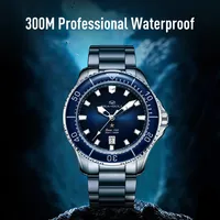 Montre de plongée automatique mécanique pour homme Seagull 40 mm, série Ocean Pro, acier inoxydable, 300 m de plongée, cristal saphir 1213