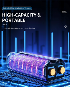 Proyector Portátil HY300MAX con Batería Recargable, Smart Android WiFi LCD, 150 Lúmenes, 720P, LED para Hogar, Exteriores, Video, TV y Juegos - Product Image 2