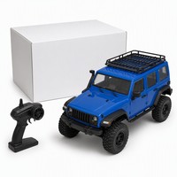 Voiture RC tout-terrain 4x4 de qualité hobby, SUV télécommandé 2,4 GHz, bleu, Rock Crawler, ABS+Métal, LED, 1:10, pour drift et escalade, cadeau