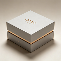 Boîte en papier cosmétique portable pour crème visage, estampage à chaud doré, emballage minimaliste de luxe pour soins de la peau, boîte d'expédition, MOQ 1000, personnalisable