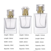 Flacon de parfum en verre 30ml 50ml avec pulvérisateur, flacon de parfum vide rechargeable, vente en gros, flacon atomiseur en verre rayé, logo personnalisé