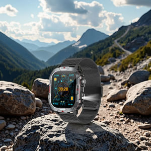 שעון ספורט חיצוני חכם עבור גברים מסך מגע ריבועי אנדרואיד עבור קצב לב שיחה ניטור ip65 ip65 עמיד למים - Product Image 2