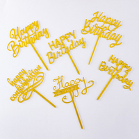 Décoration de gâteau personnalisée en acrylique doré épais pour anniversaire, mariage, remise de diplôme, fête des mères