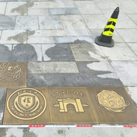 Placa de Relieve de Latón y Cobre Personalizada para Proyectos Municipales, Medallón Conmemorativo Moderno de Bronce para Plaza Pública o Fábrica