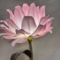 Lampe solaire intelligente pour jardin, forme de pivoine, intérieur/extérieur, étanche IP54, à brancher au sol, lumière chaude, dimmable, DC12V 30000