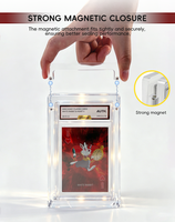Étui magnétique en acrylique premium, protection UV et anti-rayures, support transparent pour cartes gradées, idéal pour la collection de cartes TCG