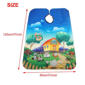 Pano de cabelo para salão de beleza, barbeiro, corte de cabelo para crianças, pano impermeável, antiaderente, roupas de desenho animado, capa xale - Product Image 4