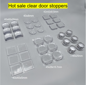 Protection murale transparente autocollante pour poignée de porte, amortisseur de choc en caoutchouc souple de qualité supérieure, silencieux - Product Image 2