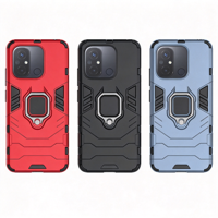 Coque de protection pour Xiaomi Redmi Note 9 Pro Poco F3 GT 5G K50 9 10 Prime, avec anneau de support, coins renforcés, anti-chute, magnétique