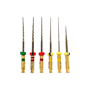 6 Pezzi di Lime Rotanti Dorate di Alta Qualità, Lime Endodontiche con Attivazione Termica per Trattamento Canalare - Product Image 1