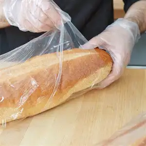 Sacos plásticos pão baguetes rolos bagels padaria embalagem PEBD poli sacos