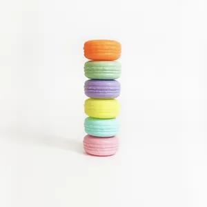 Caixa de armazenamento mini macaron colorida pp 10g, recipiente de bálsamo labial