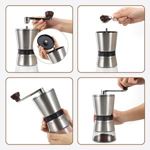 ชุดเครื่องชงกาแฟโมก้าพอตแบบตั้งเตา 6 ชิ้น พร้อมเครื่องบดเซรามิก ขนาด 300 มล. ปรับได้ เป็นมิตรกับสิ่งแวดล้อม โครงสร้างสแตนเลสสตีล - Product Image 4