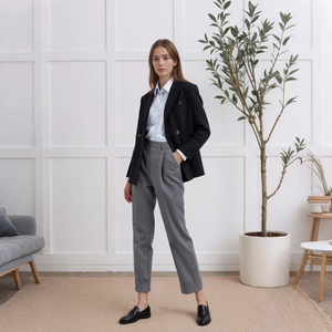 Mới Mùa Hè Lay Của Giữa Cao Eo Thẳng Chân Ăn Mặc Giản Dị Quần Anh Cổ Điển Tất Cả Phù Hợp Với Quần - Product Image 1