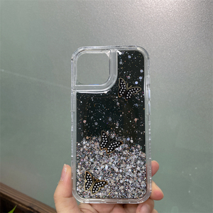 Más vendidos 2025 3 en 1 TPU <span class=keywords><strong>PC</strong></span> con diseño de mariposa de diamante anti funda de teléfono para ZTE Blade a35 A55 - Product Image 2