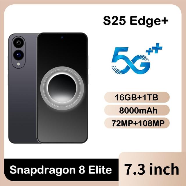 S25 Edge Smart Phone 16GB 1TB 8000mAh Large Memory 4G 5G CDMA LTE HD AMOLED 120Hz Refresh Rate Display Deca Core CPU French