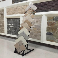 Présentoir de carreaux de céramique personnalisé, pierre cascade, métal, présentoir, quartz, mosaïque, marbre, échantillons, présentoirs pour salle d'exposition, vente
