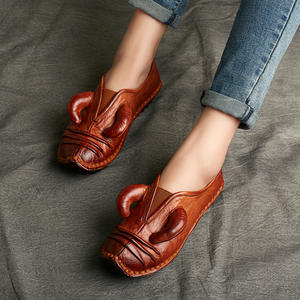 Botas Chukka de Piel Vacuna con Cordones, Cómodas y Novedosas para Otoño, Estilo Clásico Casual para Mujer, Edición Coreana con Desodorización - Product Image 2