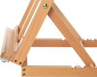 Chevalet de table en bois massif MEEDEN, robuste, en forme de H, en bois de hêtre massif, réglable, pour artistes, chevalet de table en bois