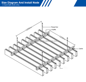 Tùy chỉnh tuyến tính ván nhôm Trần Hệ thống thiết kế công nghiệp phong cách kim loại trang trí đục lỗ trần nghệ thuật - Product Image 4