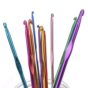 Новый 100 шт. Крючки комплект полный набор спицы для вязания крючком вязать калибровочных ножницы стежка Держатели DIY Швейные иглы комплект с сумкой - Product Image 4