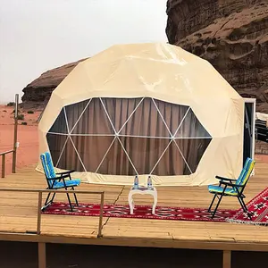 豪华加热生态酒店装饰预制透明大地测量防水圆形冰屋圆顶帐篷房屋沙漠帐篷