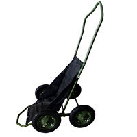 Chariot utilitaire pliable pour la chasse au cerf en acier vert, 4 roues, galvanisé au zinc, OEM personnalisé