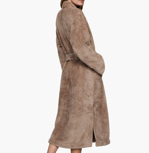 Robe de chambre d'hiver en gros pour femme, confortable, douce, en peluche, longue, robe de spa, en polaire corail, robes de chambre chaudes, pyjamas pour femmes - Product Image 2