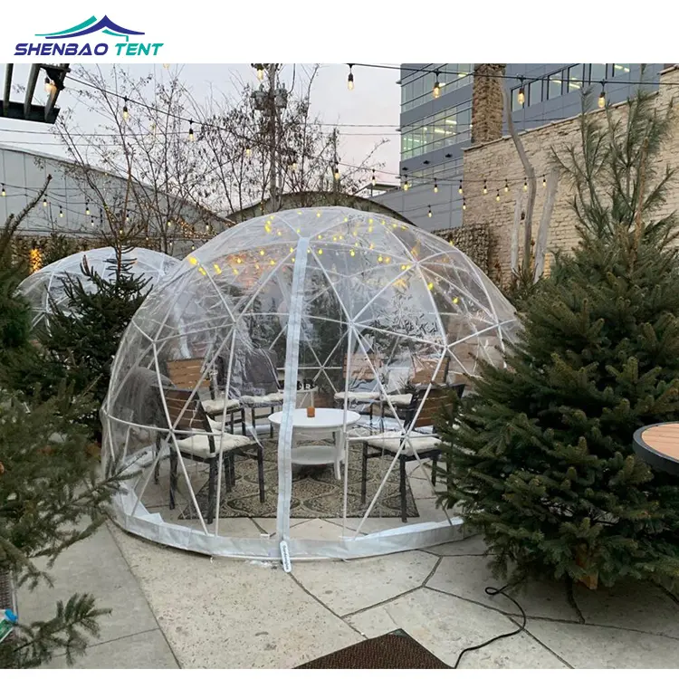 Sıcak satış jeodezik kubbe çadır şeffaf iglo çadır Dome glamping çadır bahçe için
