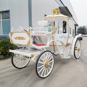 Carruaje de Caballos de Lujo con Diseño de Princesa Calabaza, Transporte Especial, Carruaje de Caballos de Cenicienta en Venta - Product Image 1