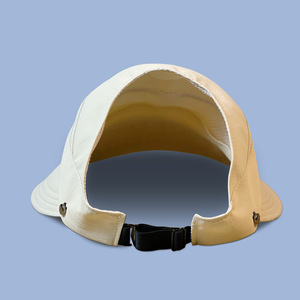 Sun Protection Visor Wide Brim Breathable Lightweight Adult Sun Hat Khaki Off White Solid Color CapBrimless - Product Image 1