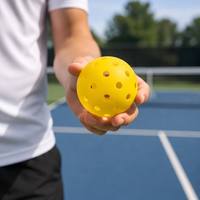 Bola Pickleball Tahan Lama 40-Lubang Untuk Luar & Dalam Ruangan, Pantulan Tinggi, Keseimbangan Sempurna untuk Pertandingan Turnamen