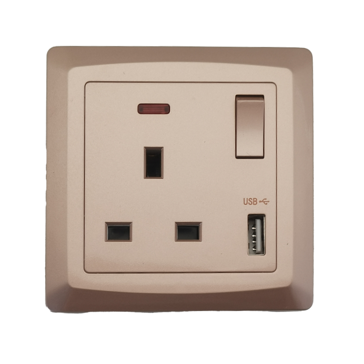 China Supplier New Arrival UK Standard Rose Gold 10A 1/2/3/4 Gang Home Wall Switch