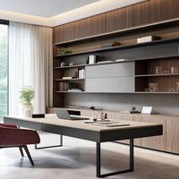 Rak Buku Unit Dinding Modular Kustom Langsung dari Pabrik dengan Meja Mengambang