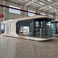 Maison préfabriquée en conteneur, structure en acier préfabriquée, capsule mobile, maison d'hôtes prête à l'emploi