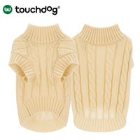 Pull en tricot torsadé pour chien Touchdog, col roulé, extensible, vêtements chauds d'hiver pour chiens de petite et moyenne taille