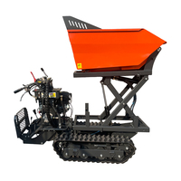 Mini-dumper sur chenilles KONSTANT, moteur 9,0 CV, boîte de vitesses 3 vitesses, capacité de charge de 500 kg, auto-chargeur, tout-terrain