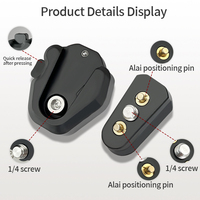 Mini plaques de dégagement rapide personnalisées pour fixer solidement les moniteurs de caméra Accessoires de bras Microphones Clés lumineuses