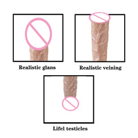Dildo réaliste à double tête en silicone flexible pour femmes, étanche, facile à nettoyer, jouet sexuel pour adultes, couples